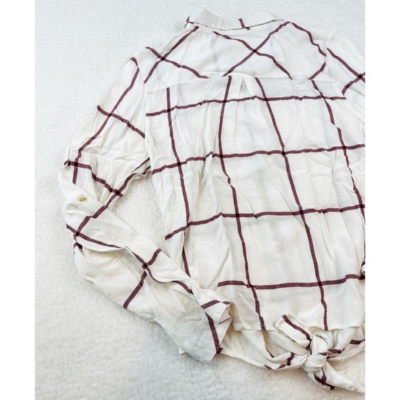 THREAD & SUPPLY • White Plaid Long Sleeve Button-Down Shirt - Picture 13 of 16